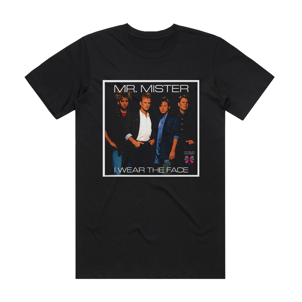 Mr Mister I Wear The Face Album Cover T-Shirt Black – ALBUM COVER T-SHIRTS