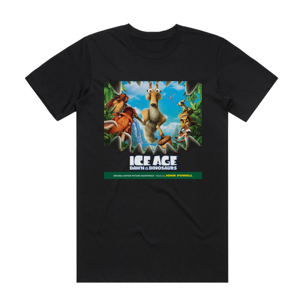 John Powell Ice Age Dawn Of The Dinosaurs Album Cover T-Shirt Black