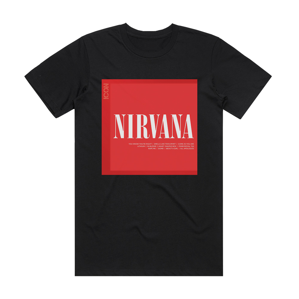 Nirvana Icon Album Cover T-Shirt Black – ALBUM COVER T-SHIRTS