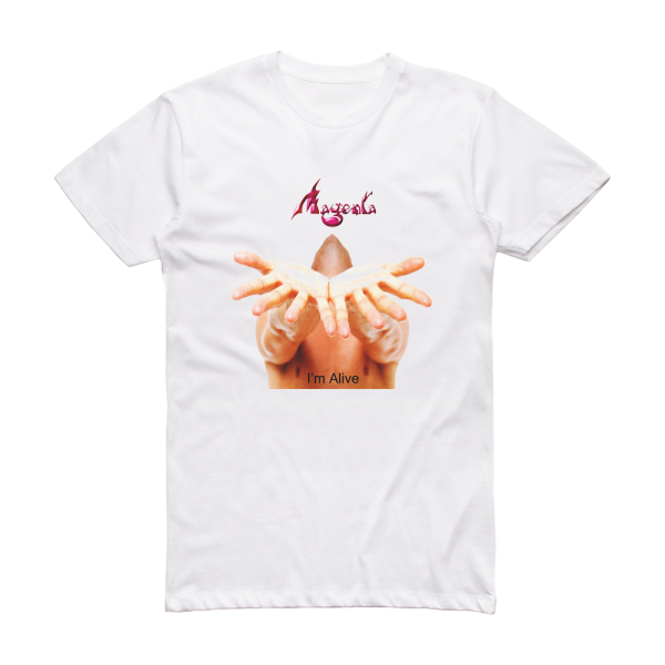 Magenta Im Alive Album Cover T-Shirt White