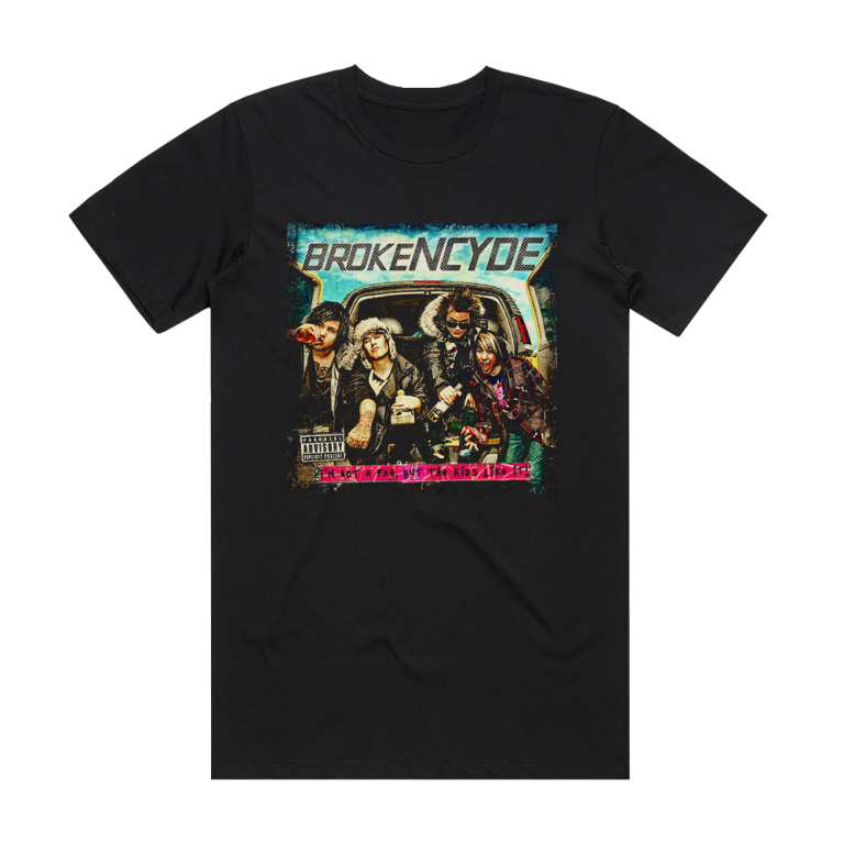 brokeNCYDE Im Not A Fan But The Kids Like It Album Cover T-Shirt Black ...