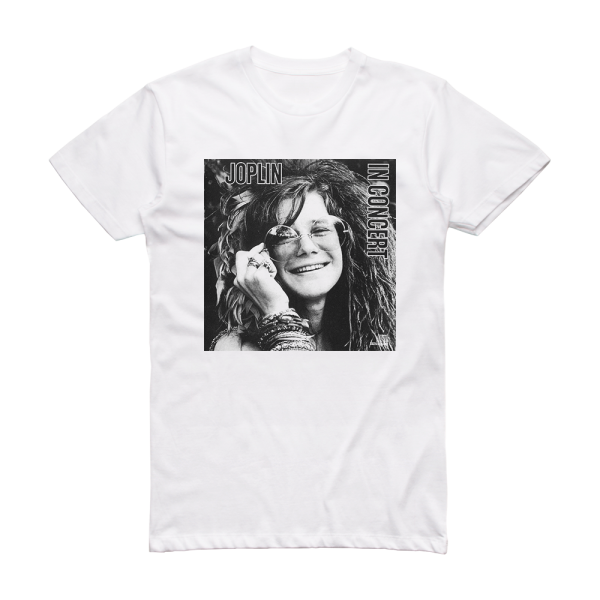 Janis Joplin In Concert 1 Album Cover T-Shirt White