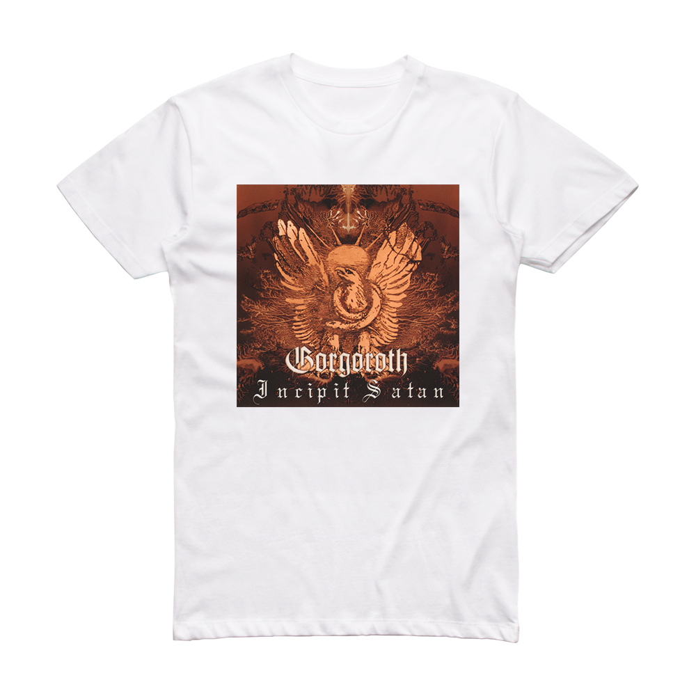 Gorgoroth Incipit Satan Album Cover T-Shirt White – ALBUM COVER T-SHIRTS