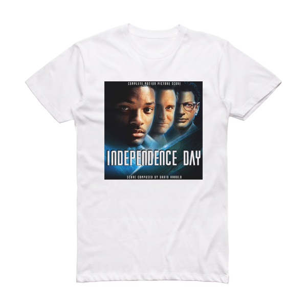 David Arnold Independence Day Album Cover T-Shirt White