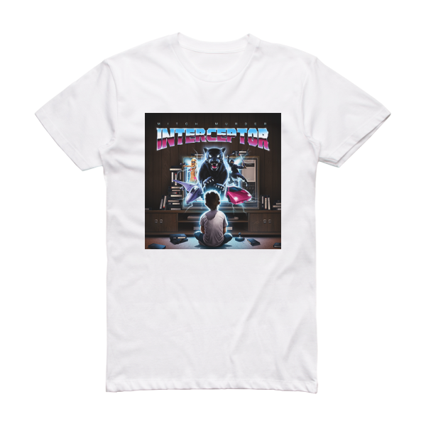 Mitch Murder Interceptor Album Cover T-Shirt White