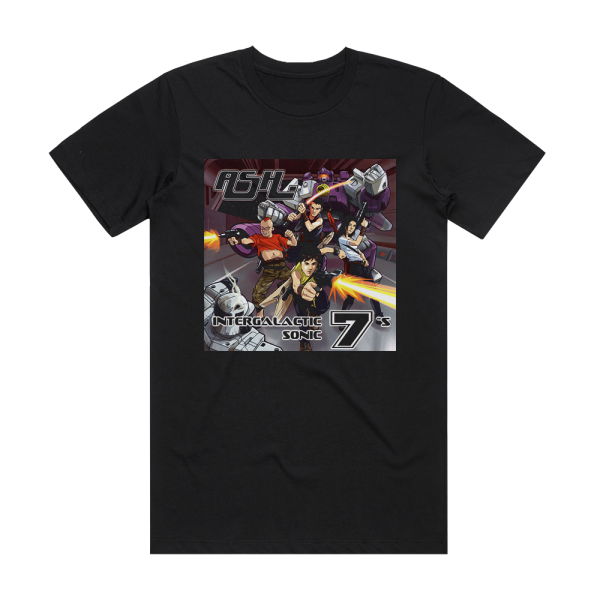 Ash Intergalactic Sonic 7S Album Cover T-Shirt Black