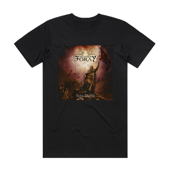 Heathen Foray Into Battle Album Cover T-Shirt Black