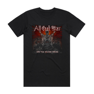 All Out War Into The Killing Fields Album Cover T-Shirt Black