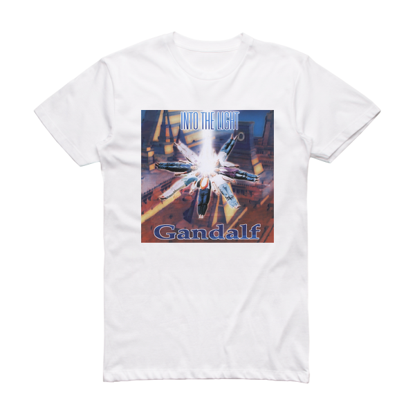 Gandalf Into The Light 1 Album Cover T-Shirt White