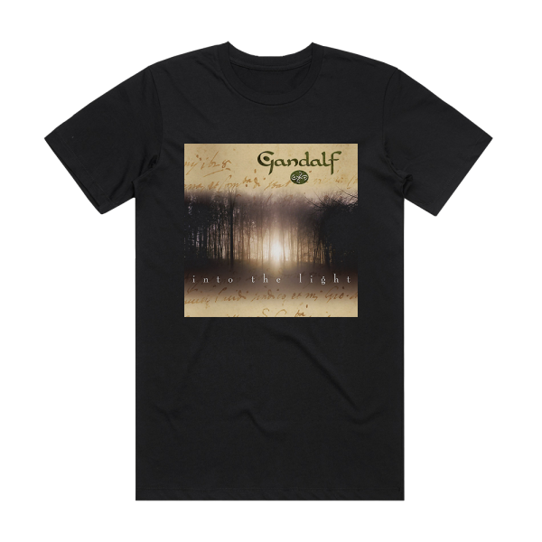 Gandalf Into The Light 2 Album Cover T-Shirt Black