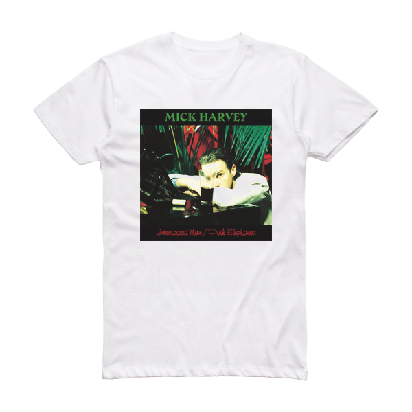 Mick Harvey Intoxicated Man Pink Elephants Album Cover T-Shirt White