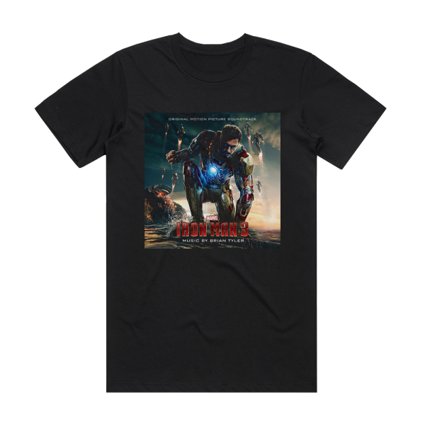 Brian Tyler Iron Man 3 Album Cover T-Shirt Black