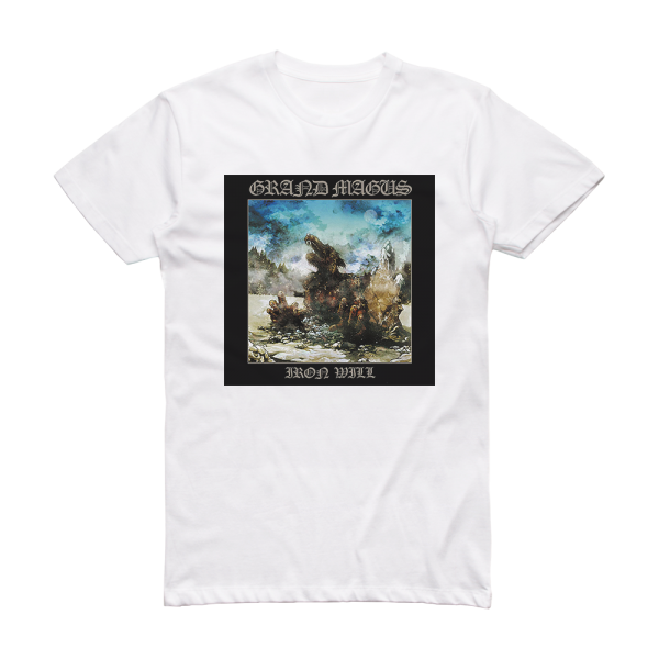 Grand Magus Iron Will Album Cover T-Shirt White