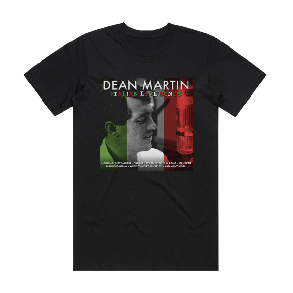 Dean Martin Italian Love Songs 1 Album Cover T-Shirt Black