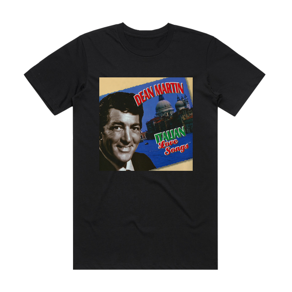 Dean Martin Italian Love Songs 2 Album Cover T-Shirt Black