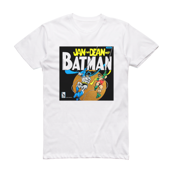 Jan and Dean Jan And Dean Meet Batman Album Cover T-Shirt White