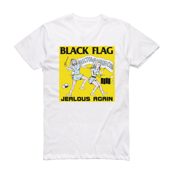 Black Flag Jealous Again Album Cover T-Shirt White – ALBUM COVER T-SHIRTS