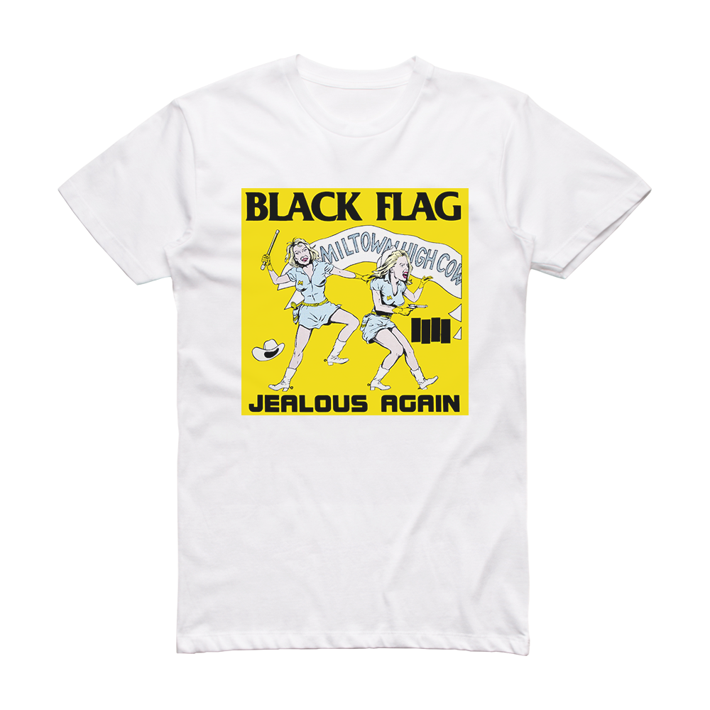 Black Flag Jealous Again Album Cover T-Shirt White – ALBUM COVER T-SHIRTS