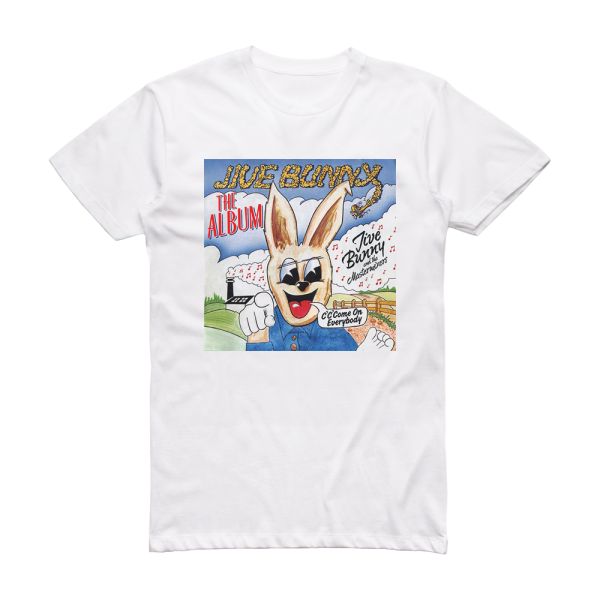 Jive Bunny and The Mastermixers Jive Bunny The Album Album Cover T-Shirt White