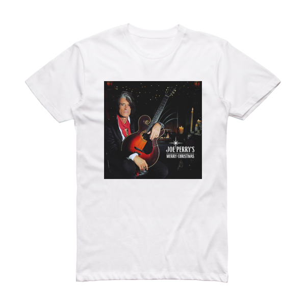 Joe Perry Joe Perrys Merry Christmas Album Cover T-Shirt White