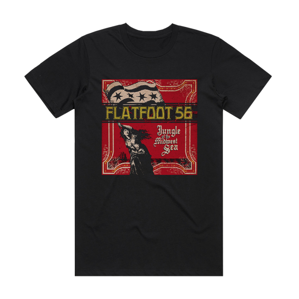 Flatfoot 56 Jungle Of The Midwest Sea Album Cover T-Shirt Black