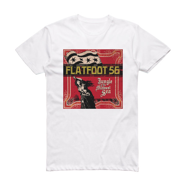 Flatfoot 56 Jungle Of The Midwest Sea Album Cover T-Shirt White