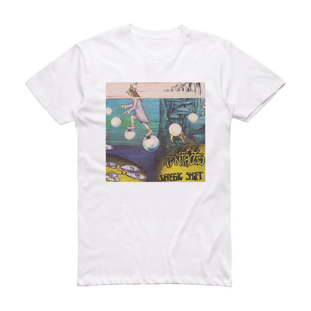 Ozric Tentacles Jurassic Shift Album Cover T-Shirt White – ALBUM COVER ...