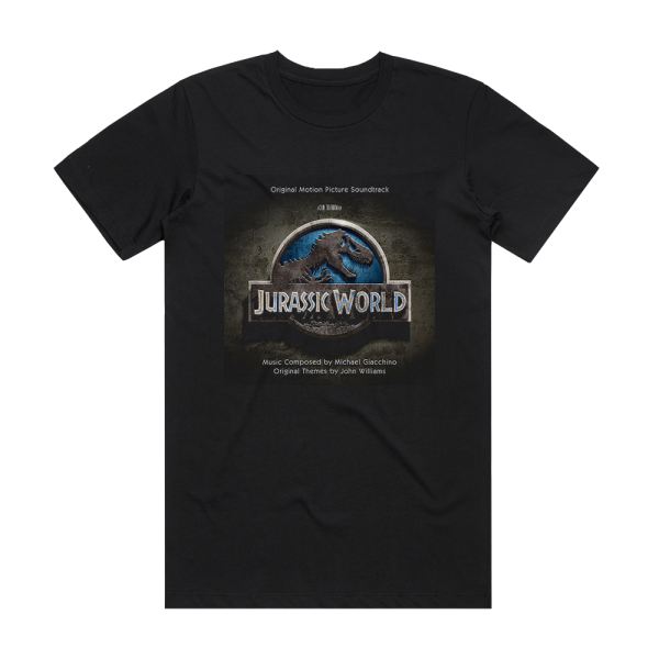 Michael Giacchino Jurassic World Original Motion Picture Soundtrack Album Cover T-Shirt Black