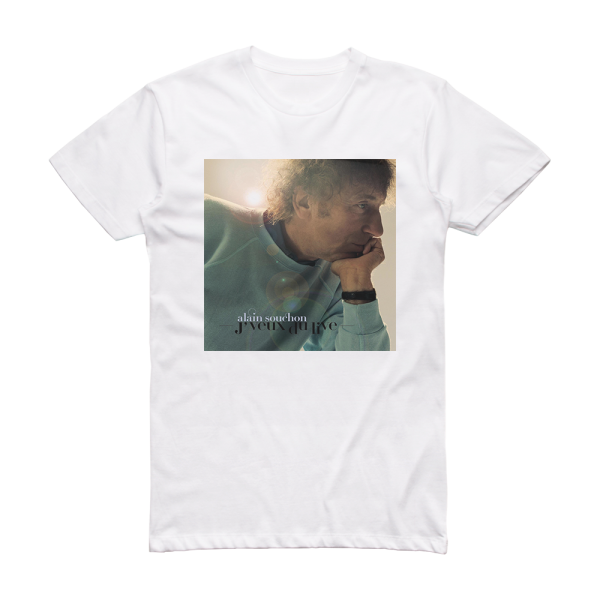 Alain Souchon Jveux Du Live Album Cover T-Shirt White