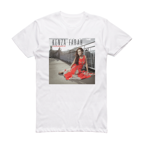 Kenza Farah Karismatik Album Cover T-Shirt White