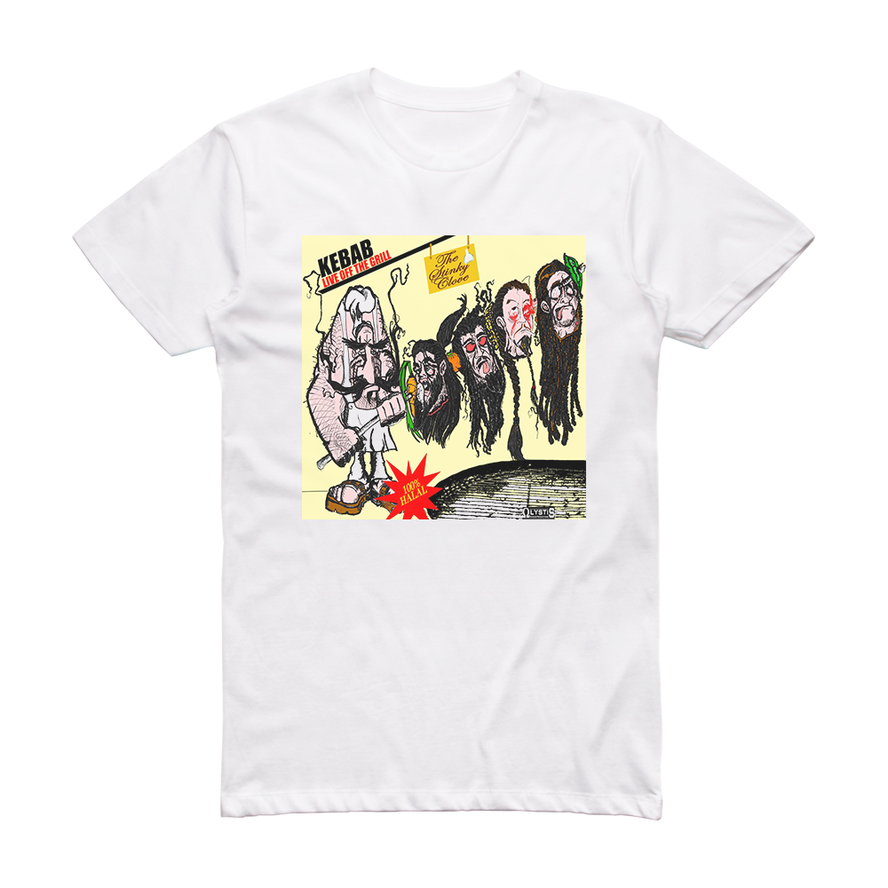 Clepto Kebab 100 Live Off The Grill Album Cover T-Shirt White