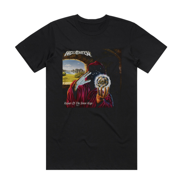 Helloween Keeper Of The Seven Keys Part I Album Cover T-Shirt Black