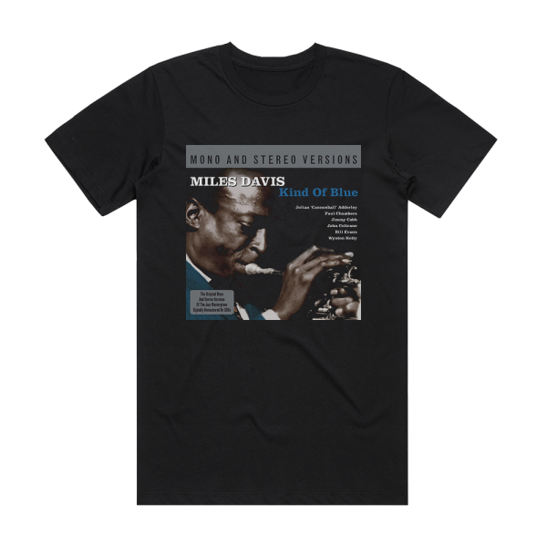 Miles Davis Kind Of Blue 5 Album Cover T-Shirt Black