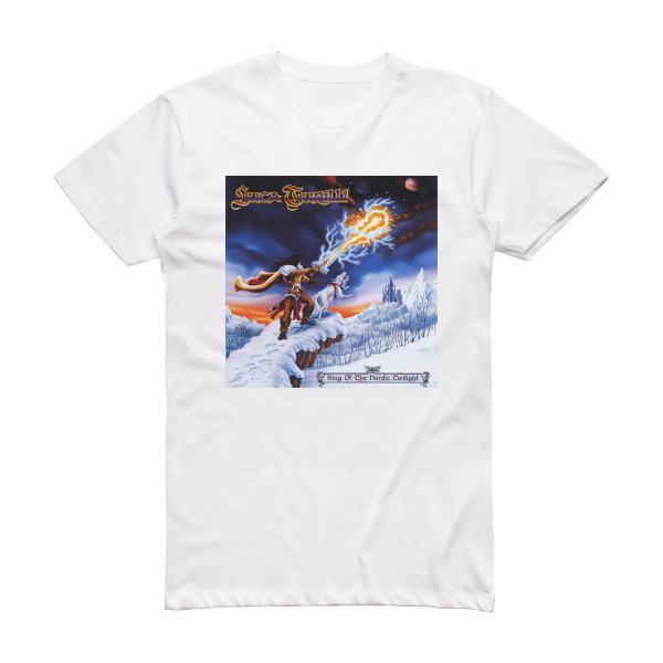 Luca Turilli King Of The Nordic Twilight Album Cover T-Shirt White