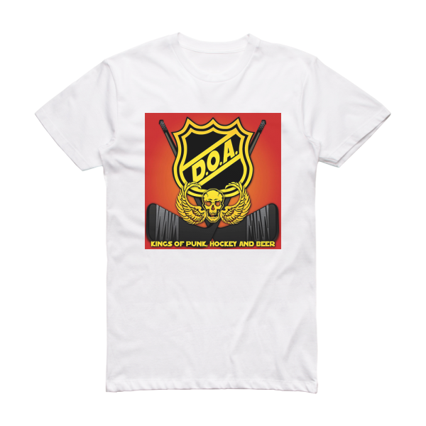 D O A Kings Of Punk Hockey And Beer Album Cover T-Shirt White