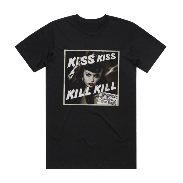 HorrorPops Kiss Kiss Kill Kill Album Cover T-Shirt Black