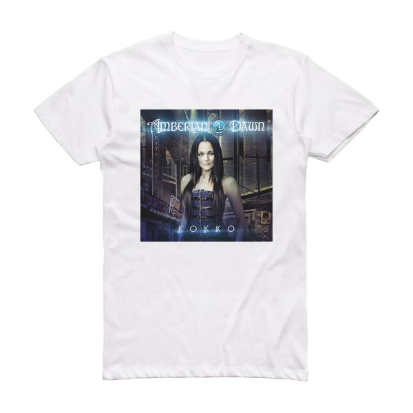 Amberian Dawn Kokko  Eagle Of Fire Album Cover T-Shirt White