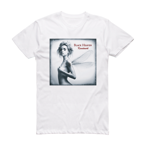 Black Heaven Kunstwerk Album Cover T-Shirt White