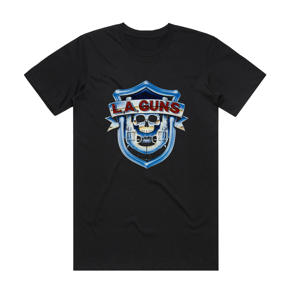 L A Guns La Guns Album Cover T-Shirt Black