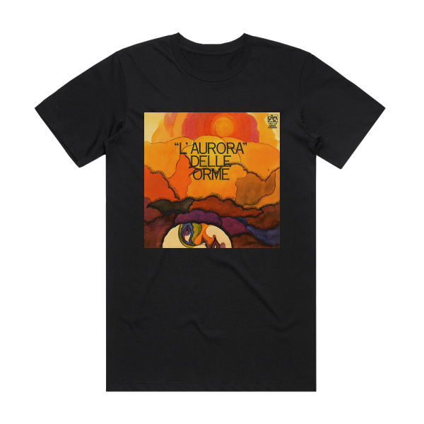 Le Orme Laurora Delle Orme Album Cover T-Shirt Black