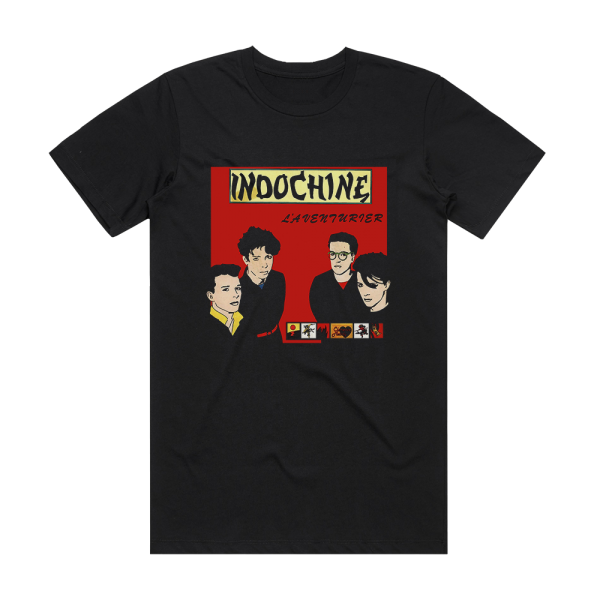 Indochine Laventurier 1 Album Cover T-Shirt Black