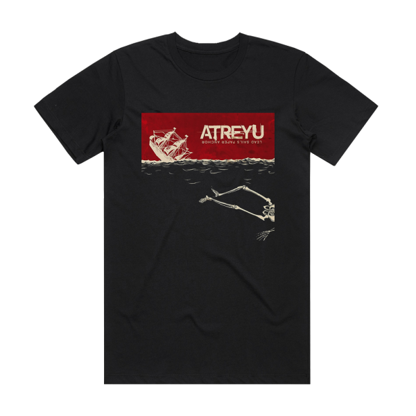 Atreyu Lead Sails Paper Anchor Album Cover T-Shirt Black