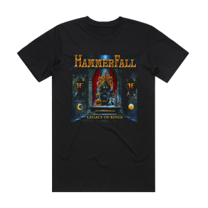 HammerFall Legacy Of Kings 1 Album Cover T-Shirt Black