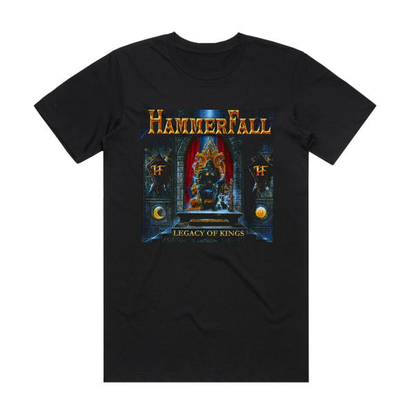 HammerFall Legacy Of Kings 1 Album Cover T-Shirt Black