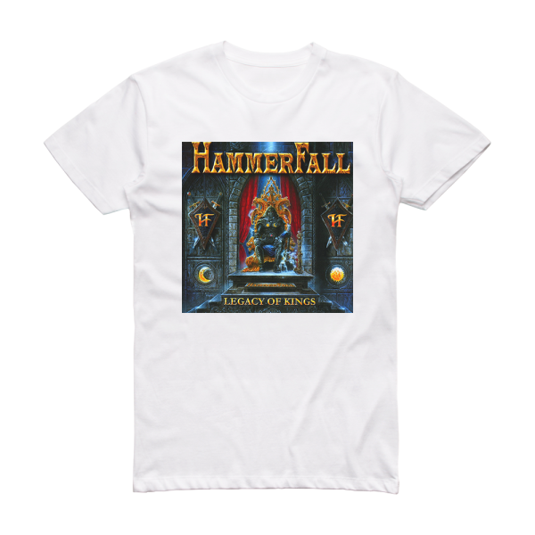 HammerFall Legacy Of Kings 1 Album Cover T-Shirt White