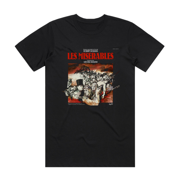 Michel Magne Les Misrables Album Cover T-Shirt Black