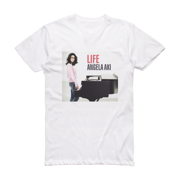 Angela Aki Life Album Cover T-Shirt White