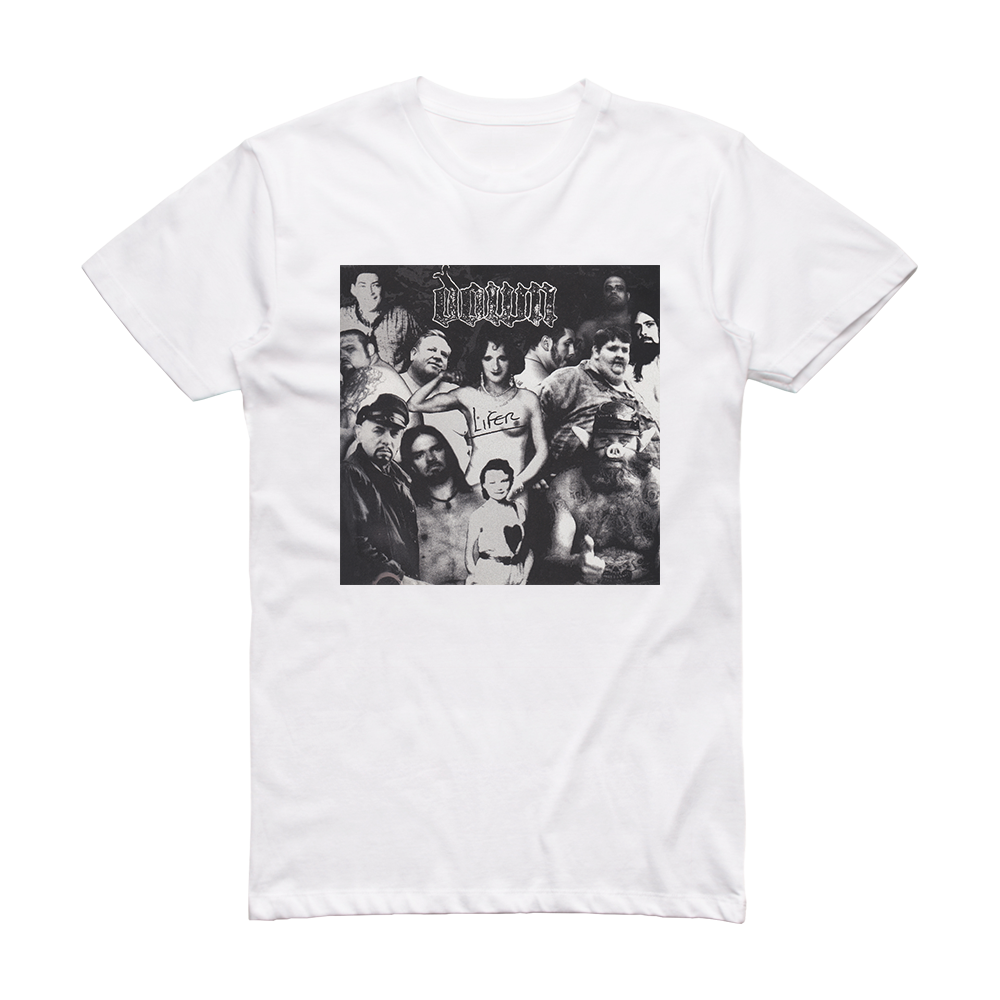 Down Lifer Album Cover T-Shirt White – ALBUM COVER T-SHIRTS