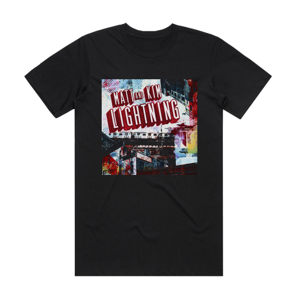 Matt and Kim Lightning Album Cover T-Shirt Black