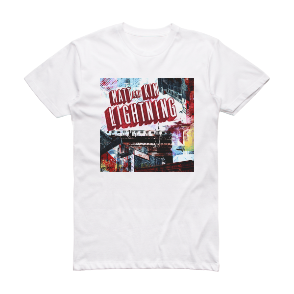 Matt and Kim Lightning Album Cover T-Shirt White